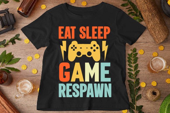 Eat Sleep Game Respawn Graphics for T-Shirt Designs