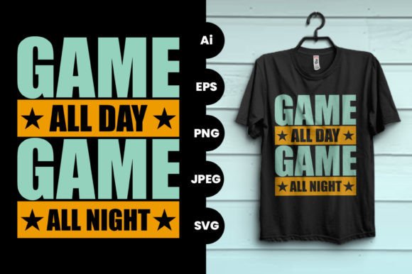 Game All Day Graphics & Print Templates
