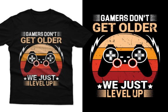 Gamer Retro Vintage T-Shirt Design Graphics