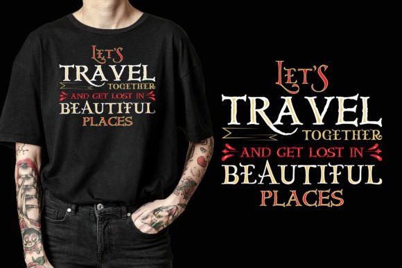 Let’s Travel Together Hiking T-shirt Svg: Graphics for T-Shirt Designs